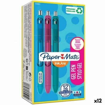 Bolígrafo de gel Paper Mate Inkjoy TK12 0,7 mm 12 Unidades