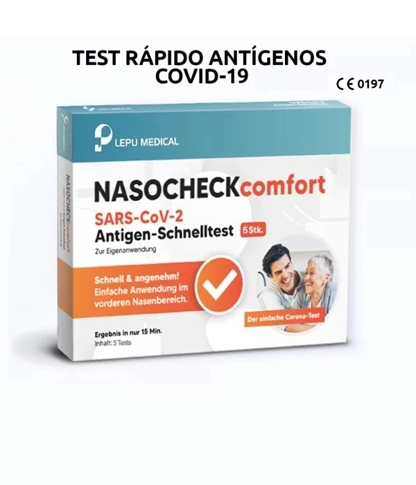 Test Rapido Antigenos COVID19 Nasocheck 5uds Test Rapido Antigenos COVID19 Nasocheck 5uds