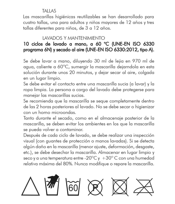 Higienicas, Homologadas, Lavables y Reutilizables Higienicas, Homologadas, Lavables y Reutilizables