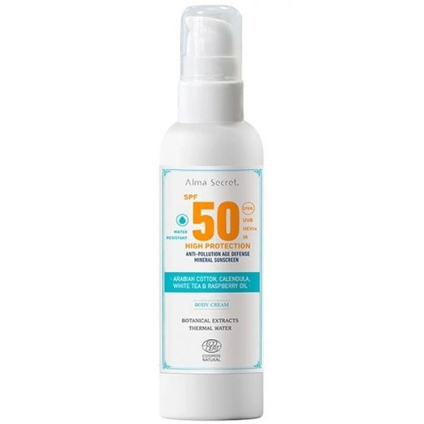 Crema corporal con alta protección solar SPF50