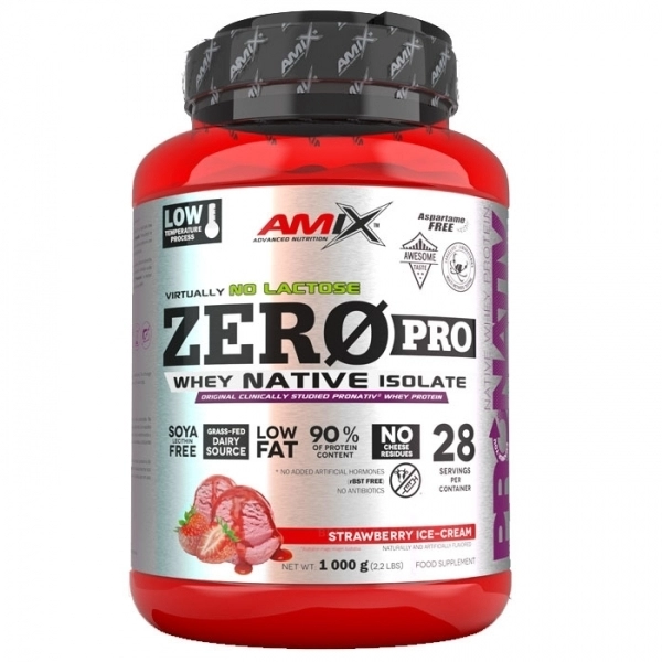 Zero Pro Whey Native Isolate Strawberry Ice-Cream Zero Pro Whey Native Isolate Strawberry Ice-Cream