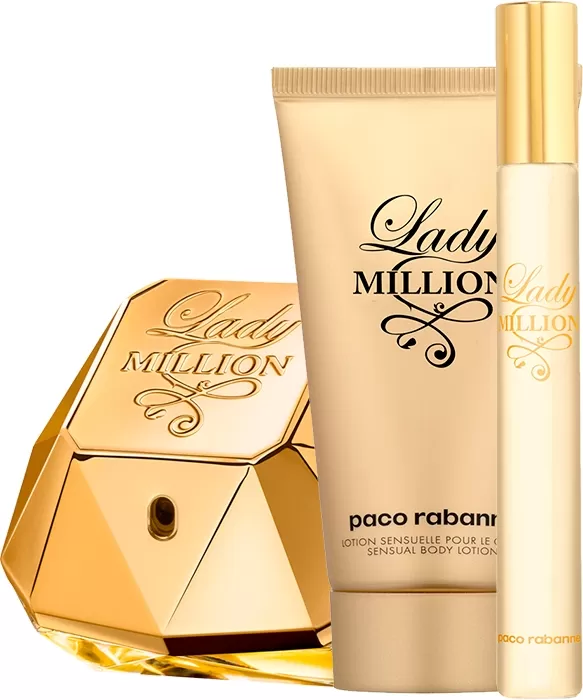 Set Lady Million 50ml + Body Lotion 75ml + 10ml
