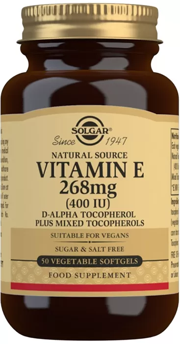 Vitamina E 400 UI (268 mg) - Cápsulas blandas vegetales