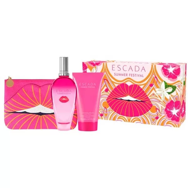 Set Escada Summer Festival 100ml + Body Cream 150ml + Neceser Set Escada Summer Festival 100ml + Body Cream 150ml + Neceser
