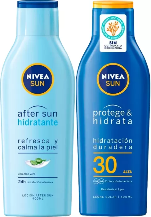 Nivea Sun Protege & Hidrata SPF30 200ml + Aftersun 400ml Nivea Sun Protege & Hidrata SPF30 200ml + Aftersun 400ml