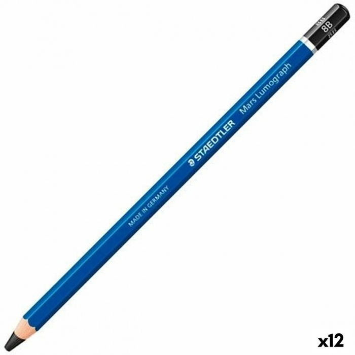 Lápiz Staedtler Mars Lumograph 8B (12 Unidades) Lápiz Staedtler Mars Lumograph 8B (12 Unidades)