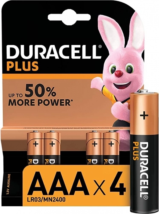 Duracell Plus Pilas Alcalinas AAA +50% Extra Life