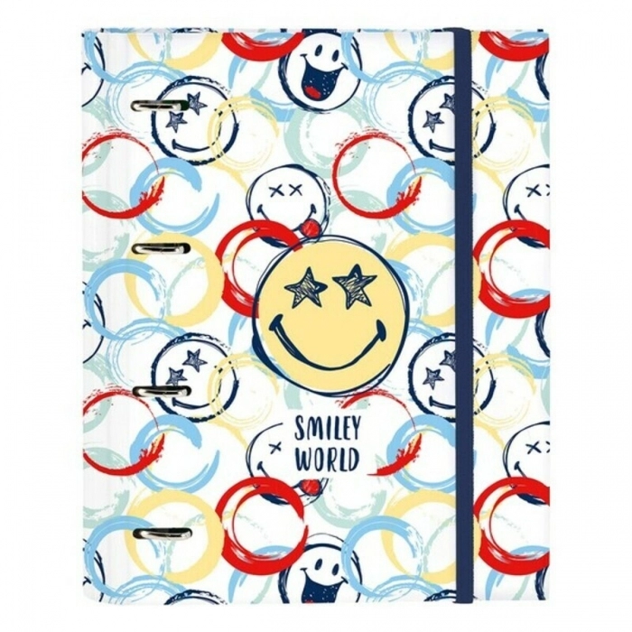 Carpeta de anillas Smiley 512090666 Multicolor (27 x 32 x 3.5 cm)