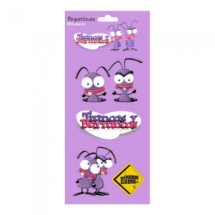Pegatinas El Hormiguero Morado Negro (4 pcs) Pegatinas El Hormiguero Morado Negro (4 pcs)
