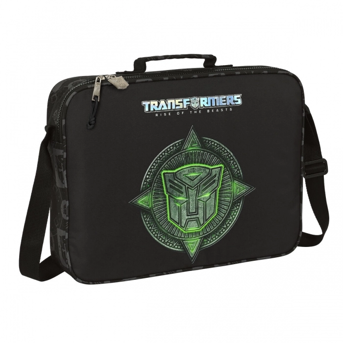 Cartera Escolar Transformers Negro 38 x 28 x 6 cm