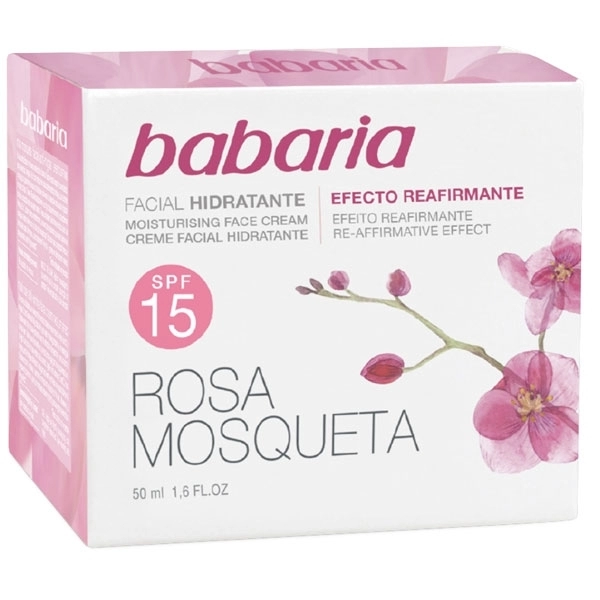 Crema Facial Hidratante Reafirmante SPF15 Rosa Mosqueta