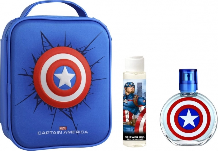 Set Capitán América 100ml + Shower Gel 100ml + Mochila Capitán América