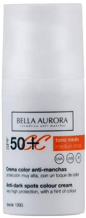 Bella Aurora CC Crema Color Anti-Manchas SPF50+ 30ml