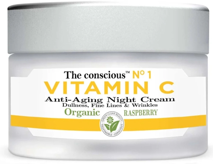 The conscious Vitamin C Anti-Aging Night Cream Organic Raspberry