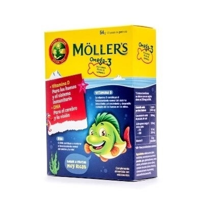 Mollers omega 3 45 gominolas Mollers omega 3 45 gominolas