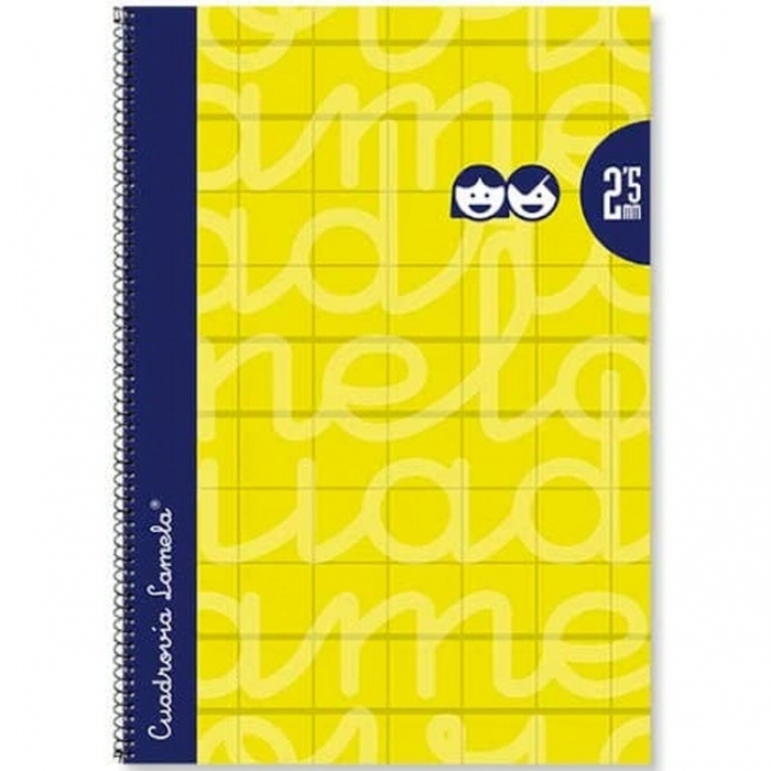 Cuaderno Lamela 4 mm Amarillo A4 5 Unidades