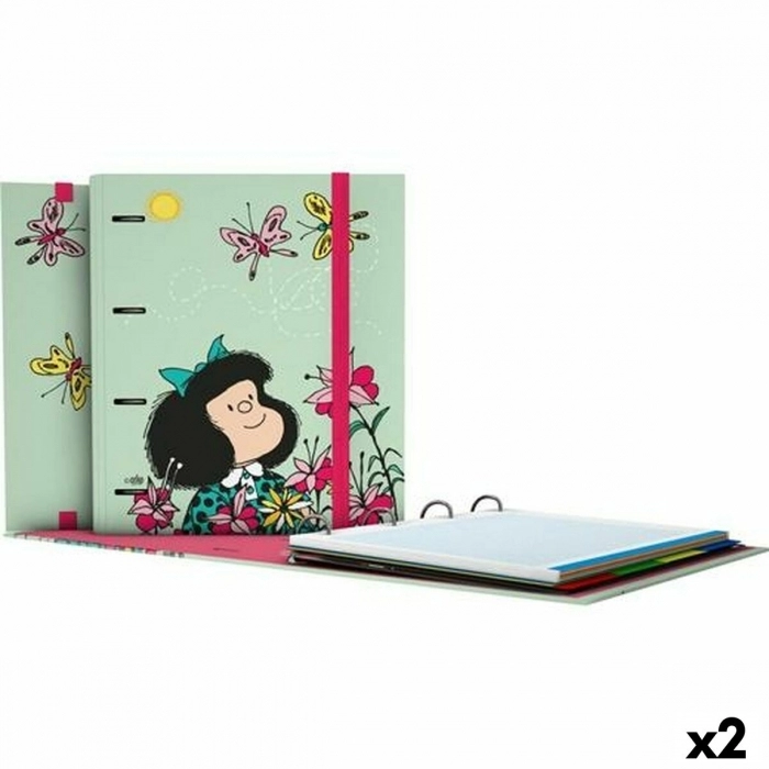 Carpeta de anillas Grafoplas Carpebook Mafalda Verde A4 (2 Unidades)