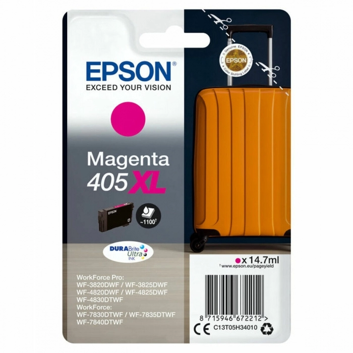 Cartucho de Tinta Original Epson 405XL DURABrite Ultra Ink Magenta