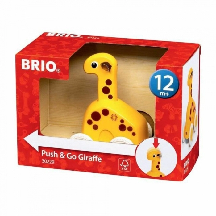 Juguete Interactivo para Bebés Brio Push & Go Giraffe