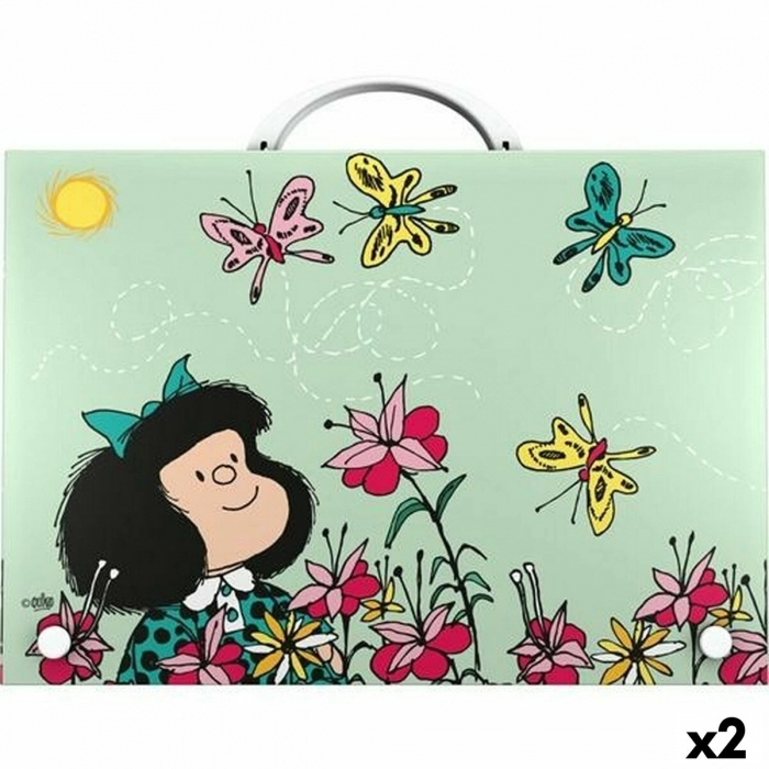 Portadocumentos Grafoplas Mafalda Spring Broche Multicolor Din A4 (2 Unidades)