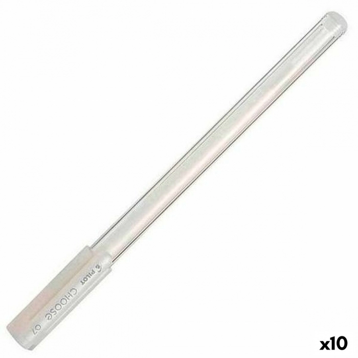 Bolígrafo de gel Pilot Choose Blanco 0,4 mm (10 Unidades)