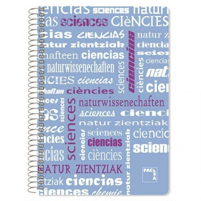 Cuaderno Pacsa Azul claro 80 Hojas Din A4 (4 Unidades)