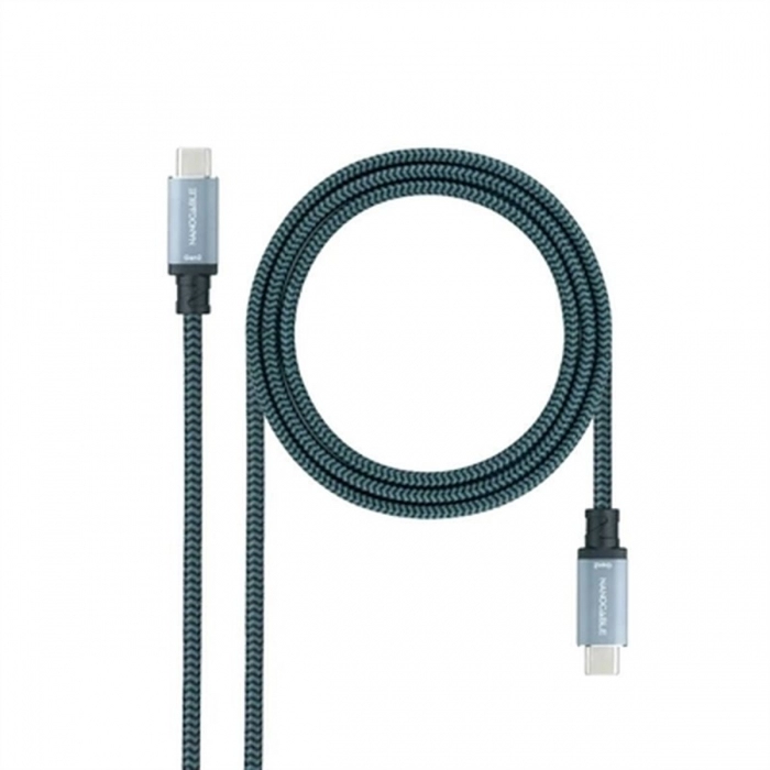 Cable USB C NANOCABLE 10.01.4100-COMB 50 cm Verde