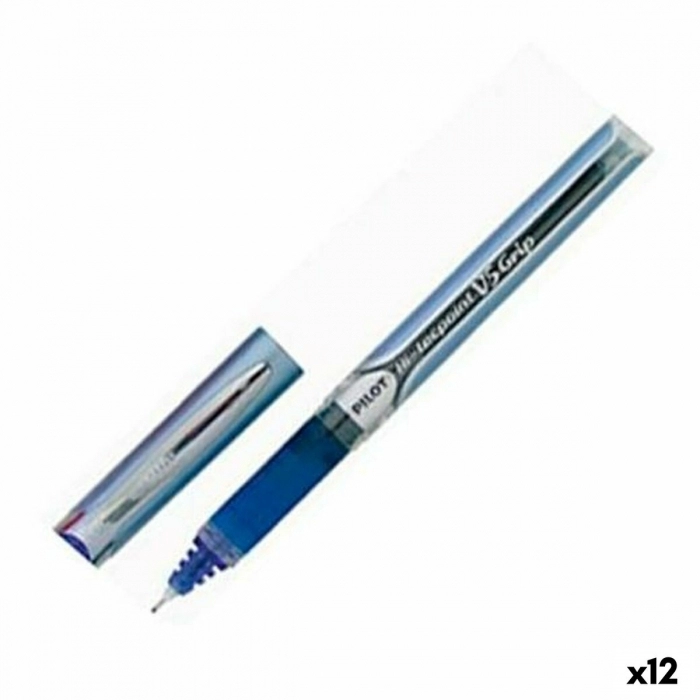 Bolígrafo Roller Pilot V5 Grip Azul Bola 0,3 mm (12 Unidades)
