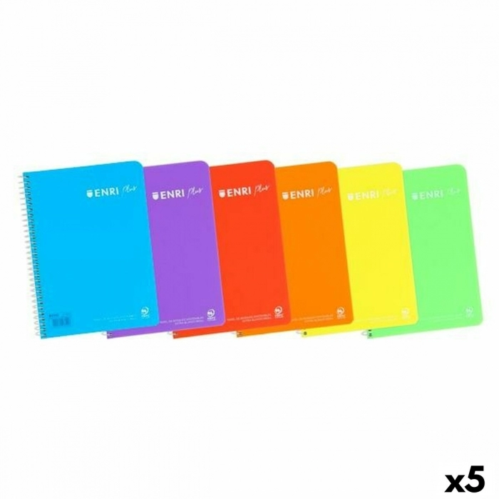 Cuaderno ENRI A4 80 Hojas 90 g/m² (5 Unidades) Cuaderno ENRI A4 80 Hojas 90 g/m² (5 Unidades)