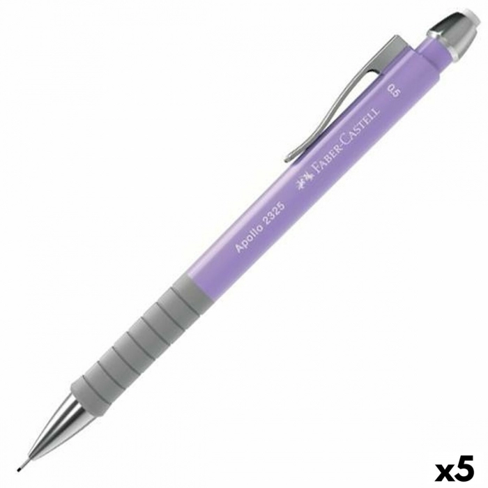 Portaminas Faber-Castell Apollo 2325 Lila 0,5 mm (5 Unidades) Portaminas Faber-Castell Apollo 2325 Lila 0,5 mm (5 Unidades)