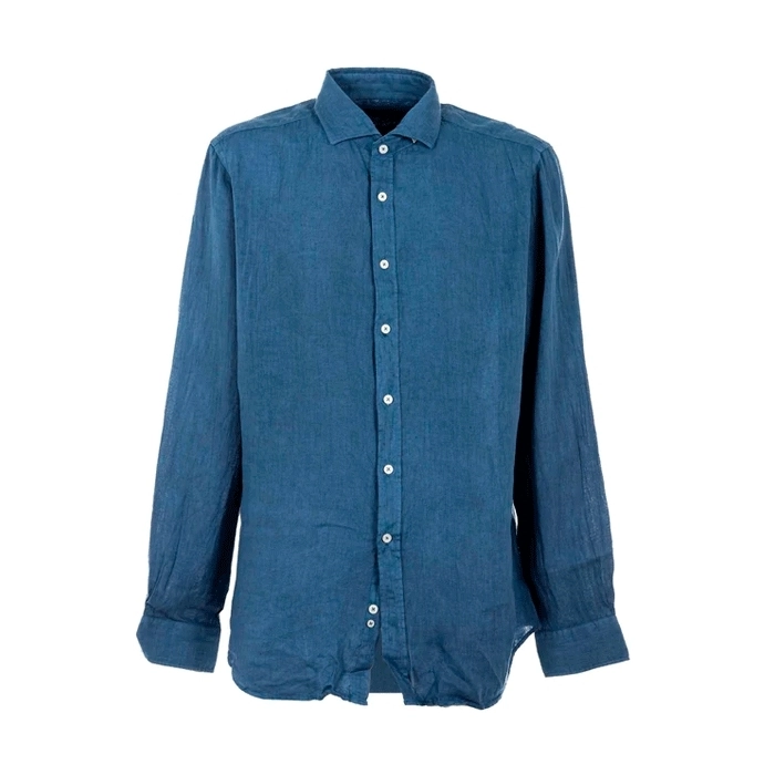 Camisa de Lino con Cuello Francés Camisa de Lino con Cuello Francés
