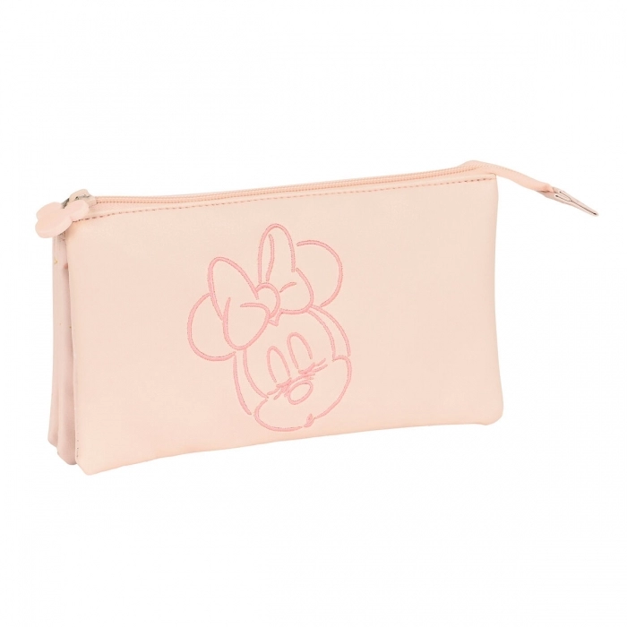 Portatodo Triple Minnie Mouse Baby Rosa (22 x 12 x 3 cm)
