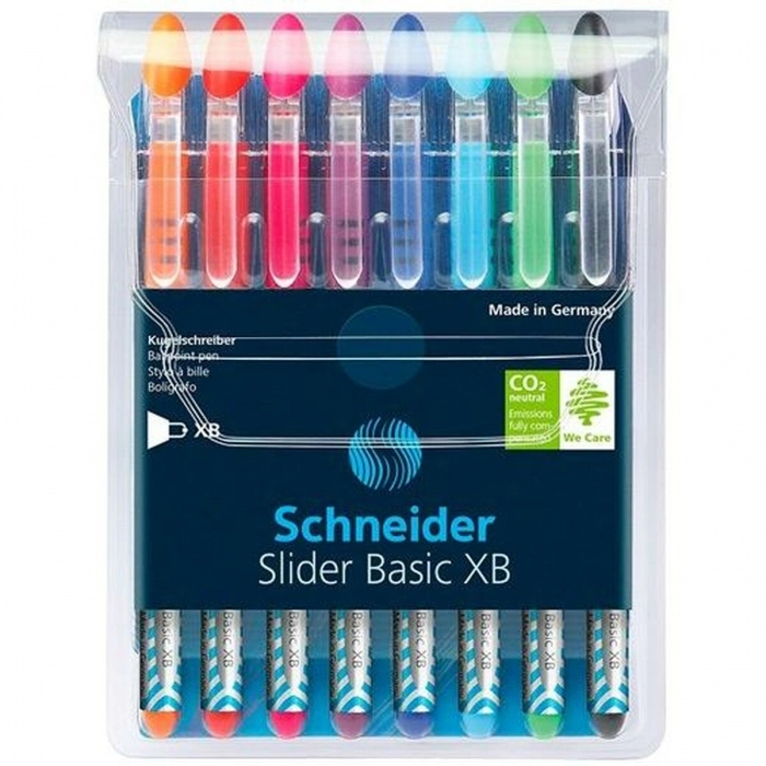 Set de Bolígrafos Schneider Slider Basic XB Multicolor 8 Piezas