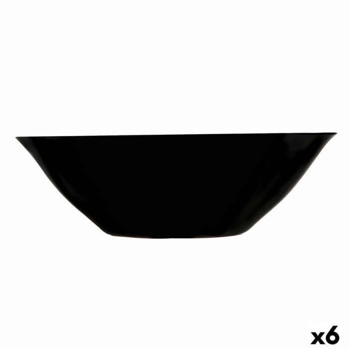 Ensaladera Luminarc Carine Negro Vidrio (Ø 27 cm) (6 Unidades)