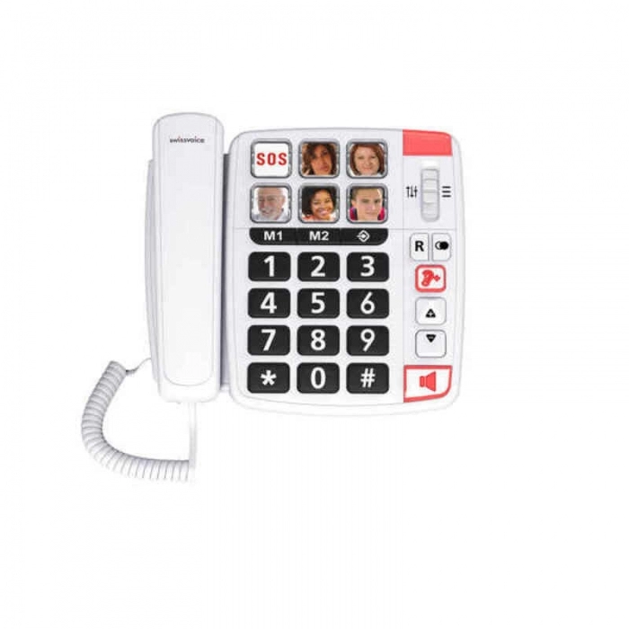Teléfono Fijo para Mayores Swiss Voice Xtra 1110 Blanco