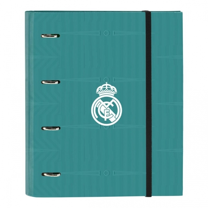 Carpeta de anillas Real Madrid C.F. Blanco Verde Turquesa (30 mm)