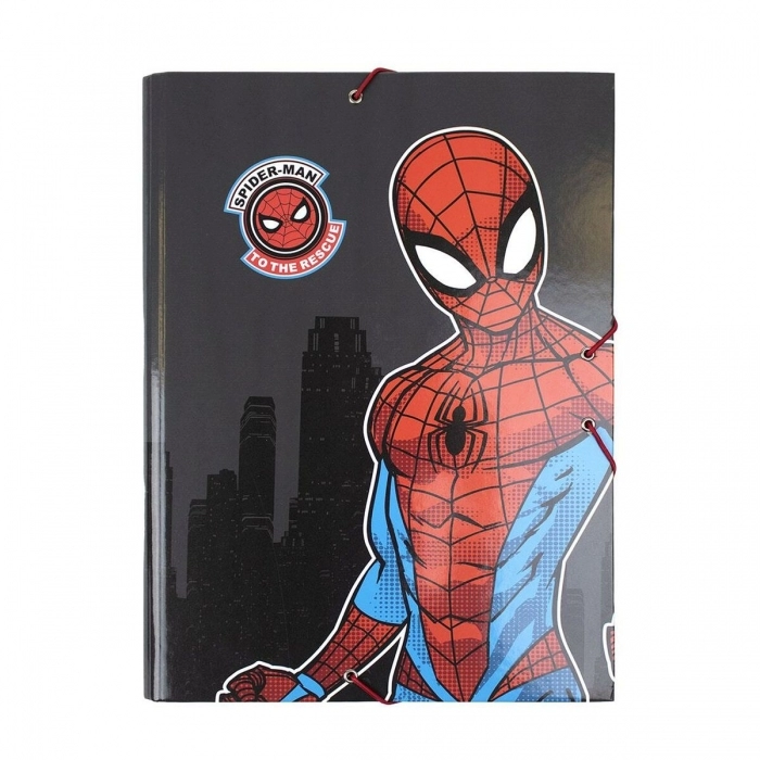 Carpeta Spiderman A4 Negro (24 x 34 x 4 cm)