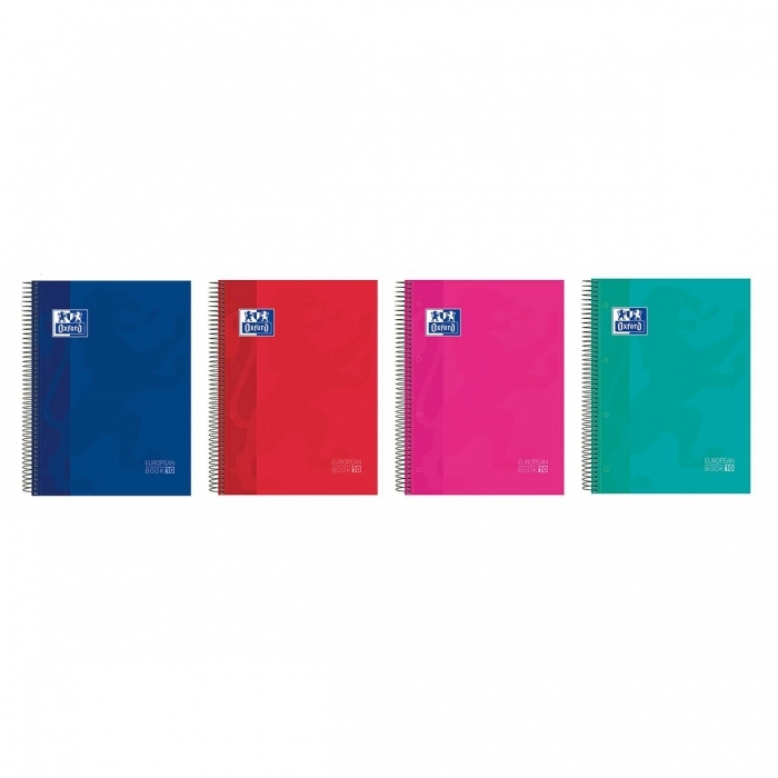 Cuaderno Oxford European Book 10 Multicolor Microperforado A4 5 Unidades