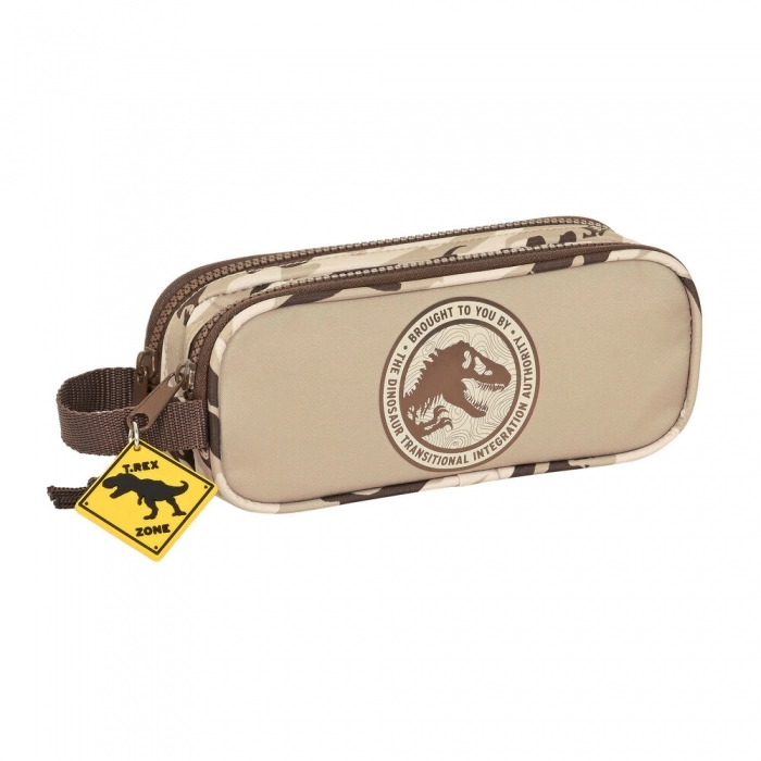 Portatodo Doble Jurassic World Dominion Marrón (21 x 8 x 6 cm) Portatodo Doble Jurassic World Dominion Marrón (21 x 8 x 6 cm)