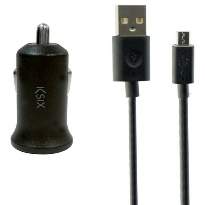 Cargador de Pared + Cable Micro USB KSIX 2A Negro