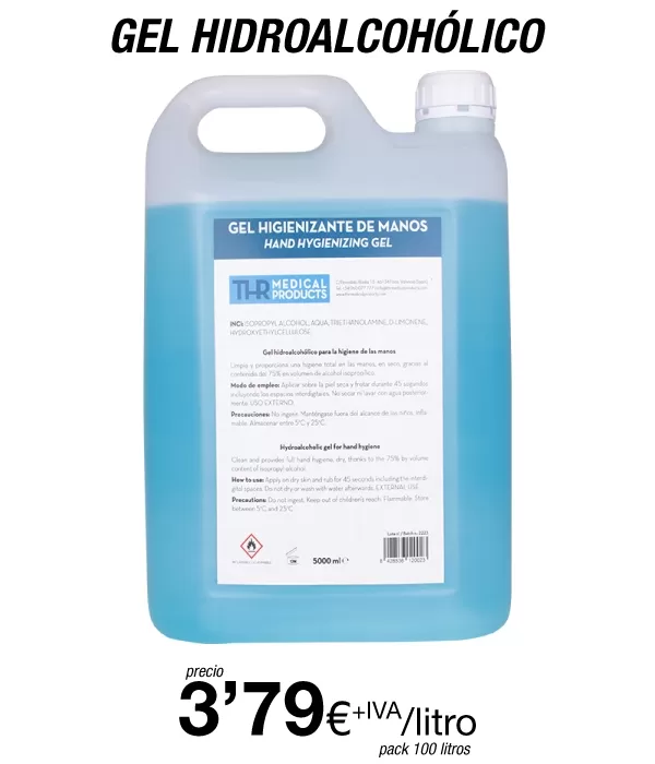 THR Medical Products - Higienizante Hidroalcohólico de Manos Calidad Premium THR Medical Products - Higienizante Hidroalcohólico de Manos Calidad Premium