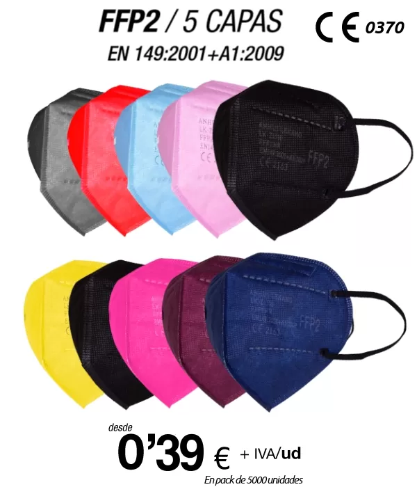 FFP2 Surtido Colores con certificación europea FFP2 Surtido Colores con certificación europea