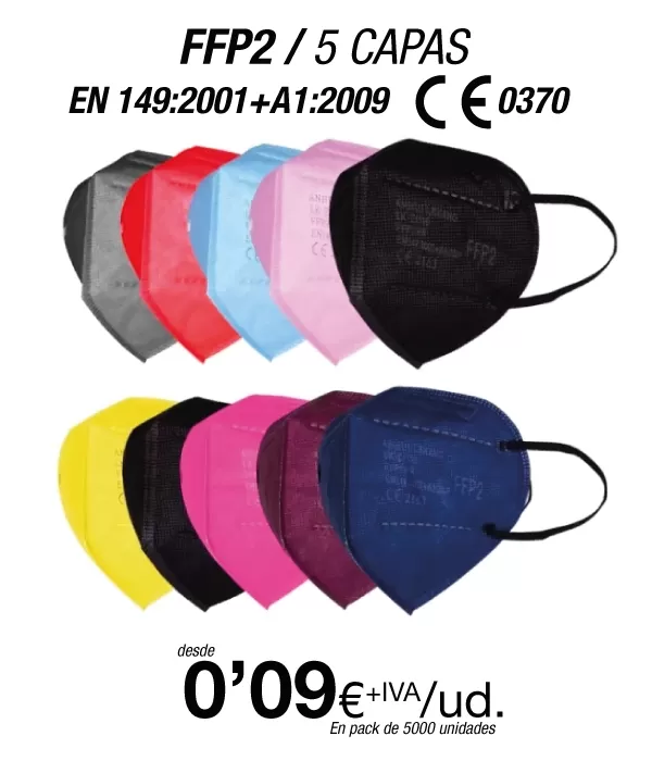 FFP2 Surtido Colores con certificación europea FFP2 Surtido Colores con certificación europea