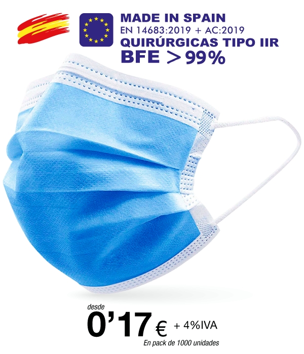 Mascarillas quirúrgica tipo IIR de 3 Capas (certificación sanitaria) Mascarillas quirúrgica tipo IIR de 3 Capas (certificación sanitaria)