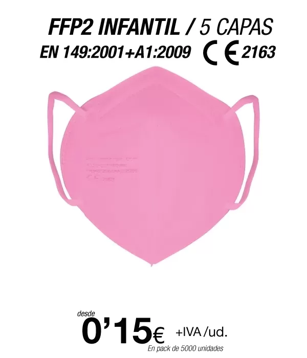 Mascarillas para Niños/as FFP2 Rosa Mascarillas para Niños/as FFP2 Rosa