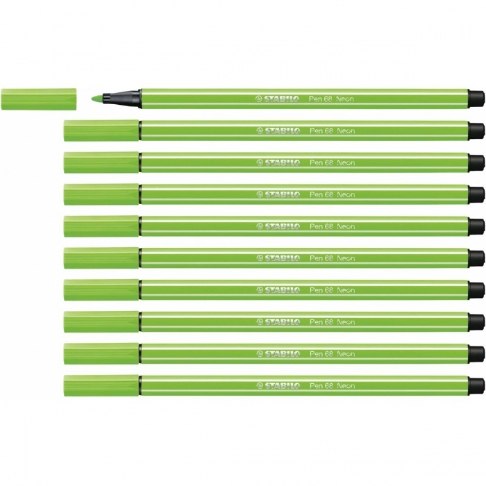 Rotuladores Stabilo Pen 68 Fluorescente Verde 10 Unidades