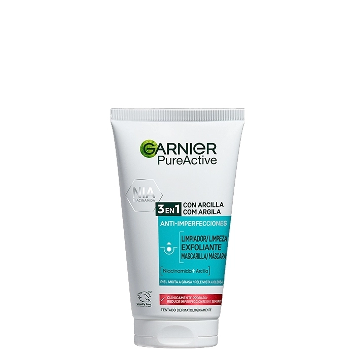 PureActive Gel Arcilla 3 en 1 Anti-Imperfecciones