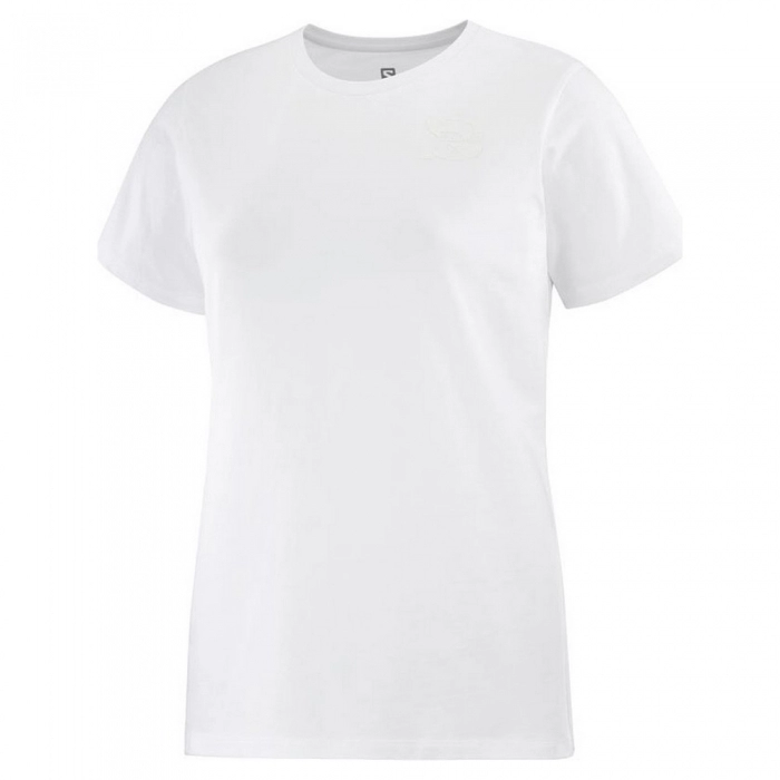 Camiseta de Manga Corta Mujer Salomon Small Logo Blanco