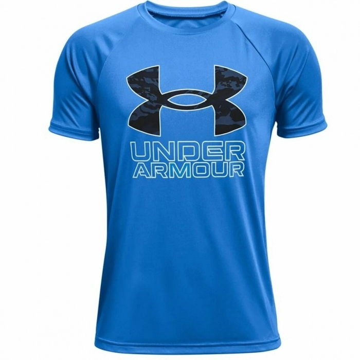 Camiseta de Manga Corta Niño Under Armour Tech Hybrid Azul
