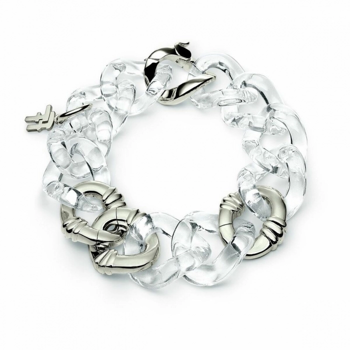 Pulsera Mujer Folli Follie 4B1F004C Transparente Policarbonato (17 cm)